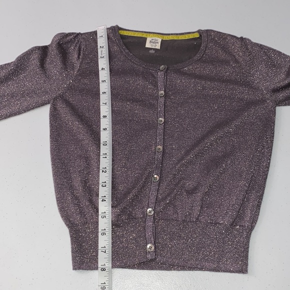 Mini Boden Girl’s Gray Metallic Long Sleeve Cardigan Size 11/12 - Picture 8 of 8